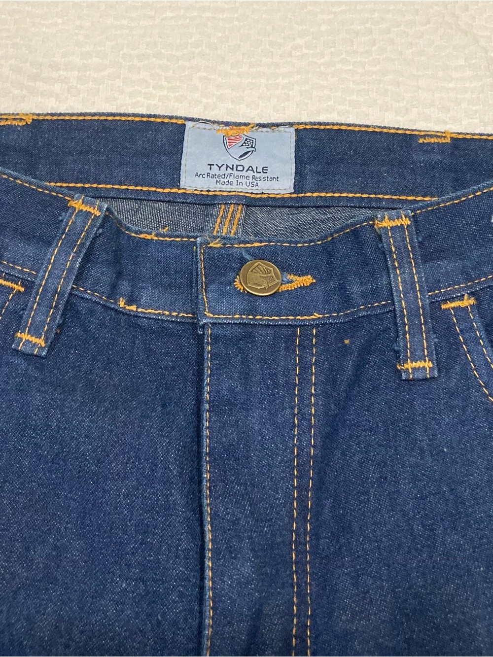 Tyndale Men's Relaxed Fit Dark Blue FR Work Jeans 34x29